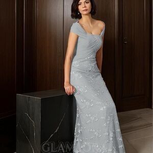 Elegant Gray Evening Gown